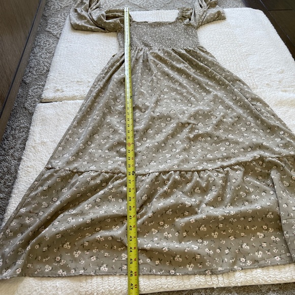 Anthropologie By the River Maxi Dress Womens M Floral Smocked Cottagecore - Picture 12 of 13